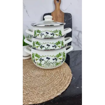 567 A Набор кастрюль 3-пр. стекл/кр. Греческая оливка ᐉ 567 A - - класная цена в ProPosud 2