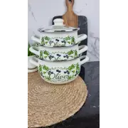 567 A Набор кастрюль 3-пр. стекл/кр. Греческая оливка ᐉ 567 A - - класная цена в ProPosud