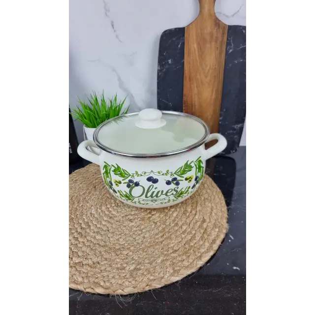 567 A Кастрюля глубокая 4,0л d-20см Греческая оливка ᐉ 567 A-4,0 - - класная цена в ProPosud