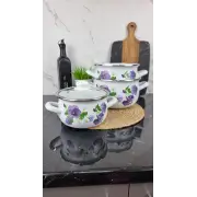 2999 Набор кастрюль 3-пр. стекл/кр. Фиалка ᐉ 2999 - - класная цена в ProPosud