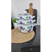 2999 Набор кастрюль 3-пр. стекл/кр. Фиалка ᐉ 2999 - - класная цена в ProPosud