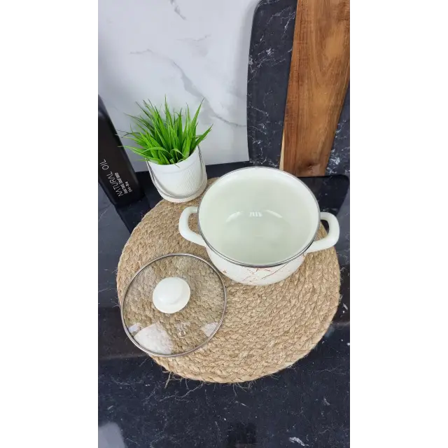 701 A Кастрюля глубокая 2,1л d-16см Белый Мрамор ᐉ 701 A-2,1 - - класная цена в ProPosud