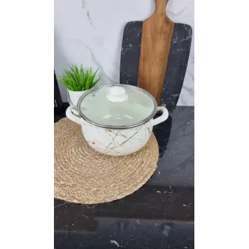 701 A Кастрюля глубокая 4,0л d-20см Белый Мрамор ᐉ 701 A-4,0 - - класная цена в ProPosud 2