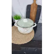 701 A Кастрюля глубокая 4,0л d-20см Белый Мрамор ᐉ 701 A-4,0 - - класная цена в ProPosud