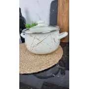 701 A Кастрюля глубокая 3,1л d-18см Белый Мрамор ᐉ 701 A-3,1 - - класная цена в ProPosud