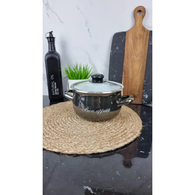 2234 A Кастрюля глубокая 2,1л d-16см Bon appetit черная ᐉ 2234 A-2,1 - - класная цена в ProPosud