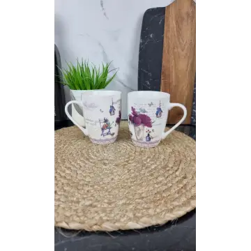 A26D-350 Кухоль порцеляновий 350мл Лаванда MIX конічний (по 8шт в уп) ᐉ A26D-350 - - класная цена в ProPosud 2