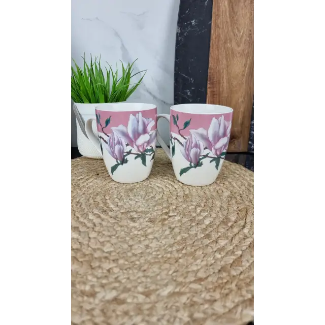 A37D-350 Кухоль порцеляновий 350мл Магнолія MIX конічний (по 8шт в уп) ᐉ A37D-350 - - класна ціна в ProPosud