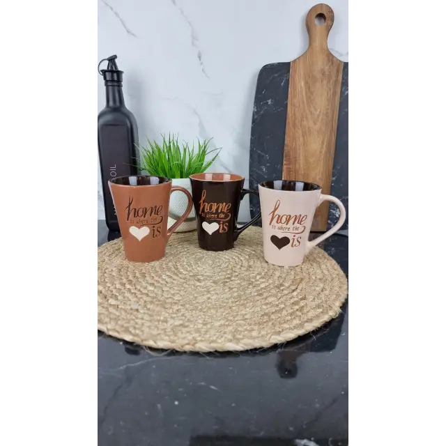 KW 118 Кухоль порцеляновий 300мл Кава MIX (по 6шт в уп) ᐉ KW 118 - - класна ціна в ProPosud