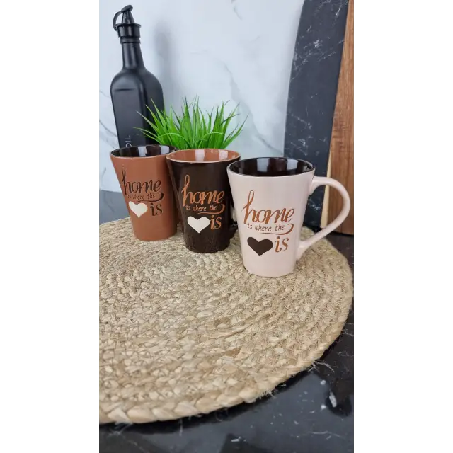 KW 118 Кухоль порцеляновий 300мл Кава MIX (по 6шт в уп) ᐉ KW 118 - - класна ціна в ProPosud