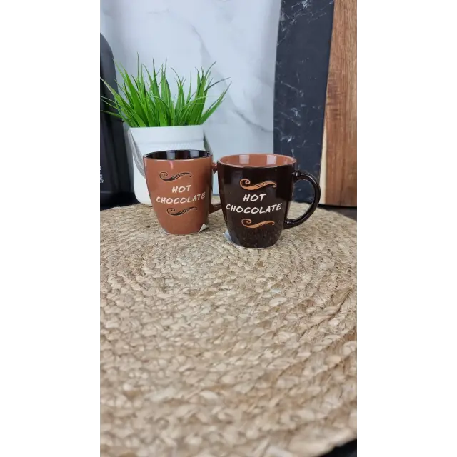 KW 133 Кухоль керамічний 180/200мл Hot Chocolate (по 12шт в уп) ᐉ KW 133 - - класна ціна в ProPosud