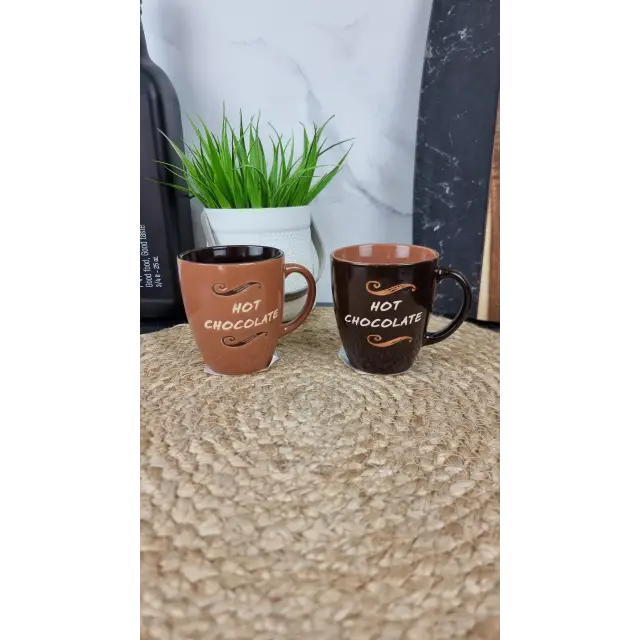 KW 133 Кухоль керамічний 180/200мл Hot Chocolate (по 12шт в уп) ᐉ KW 133 - - класна ціна в ProPosud