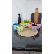 KW 107 Кухоль керамічний 540мл Горох MIX (по 6шт в уп) ᐉ KW 107 - - класная цена в ProPosud