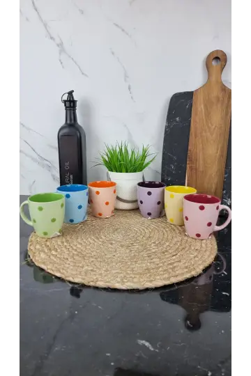 KW 130 Кухоль керамічний 180/200мл Горох MIX (по 24шт в уп) 2