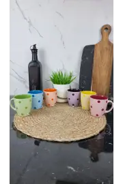 KW 130 Кухоль керамічний 180/200мл Горох MIX (по 24шт в уп)