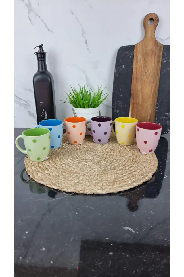 KW 130 Кухоль керамічний 180/200мл Горох MIX (по 24шт в уп)