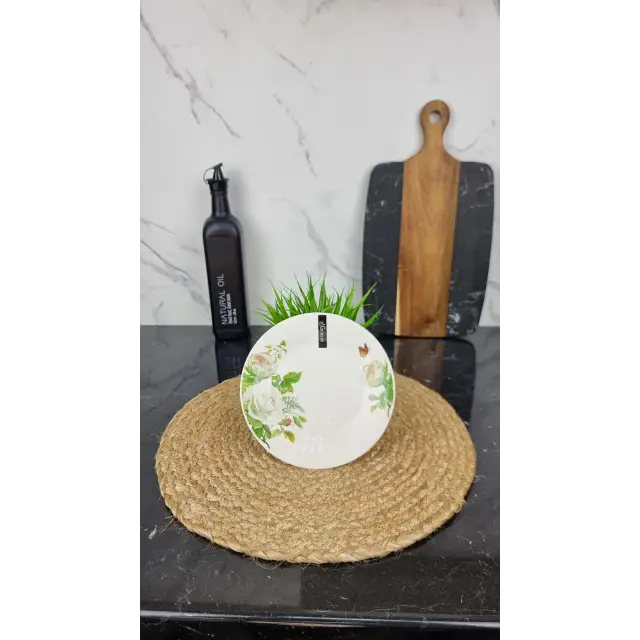 Роза белая Тарелка мелкая №7 d-18см 18-031 C ᐉ 18-031 C - - класная цена в ProPosud