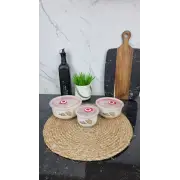 Листок Набор салатников 3-пр. с крышкой фарфоровый 5403 ᐉ 5403 - - класная цена в ProPosud