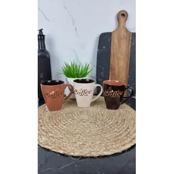 KW 119 Чашка керамическая 300/310мл Кофе MIX (по 6шт в уп)