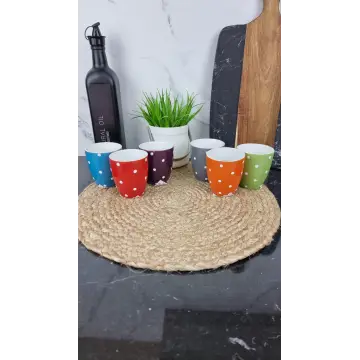 KW 131 Чашка керамическая 180/200мл Горох MIX (по 12шт в уп)