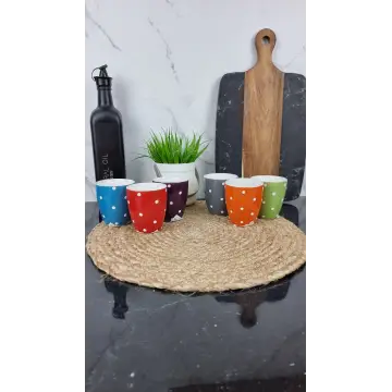 KW 131 Чашка керамическая 180/200мл Горох MIX (по 12шт в уп) 2