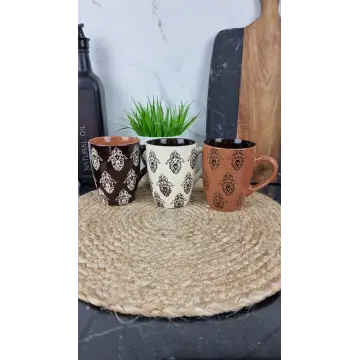 KW 141 Кухоль керамічний 340мл Візерунки 3MIX (по 6шт в уп) ᐉ KW 141 - - класная цена в ProPosud