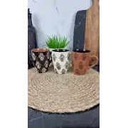 KW 141 Кухоль керамічний 340мл Візерунки 3MIX (по 6шт в уп) ᐉ KW 141 - - класная цена в ProPosud