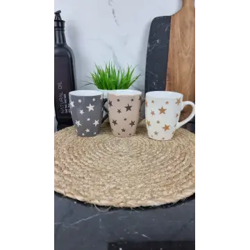 KW 146 Чашка керамическая 340 мл «Звезды» 3MIX (по 6 шт. в уп.)