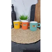 869 Чашка фарфоровая 400 мл  «Love» (цветная коробка)