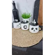 1120 Чашка фарфоровая 420 мл с крышкой «Panda» (цветная коробка)