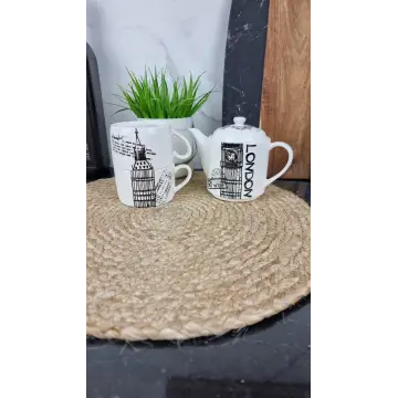 40 Набор 3-пр.: 2 чашки 240 мл + заварник 450 мл «City»