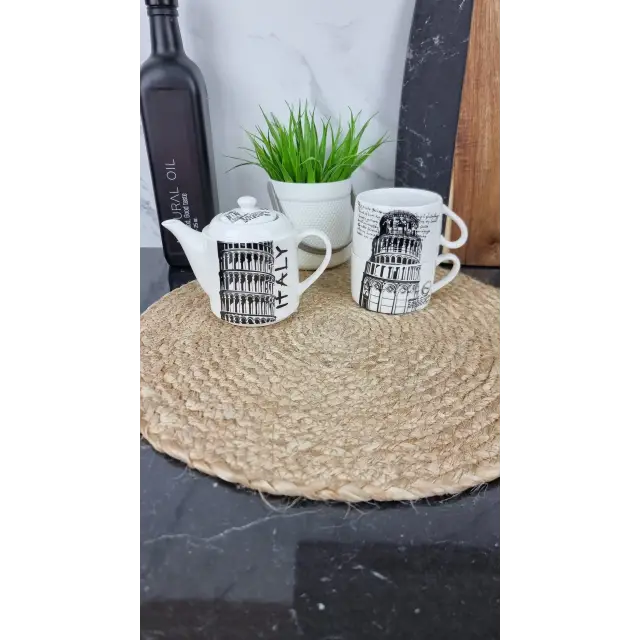 40 Набор 3-пр.: 2 чашки 240 мл + заварник 450 мл «City»