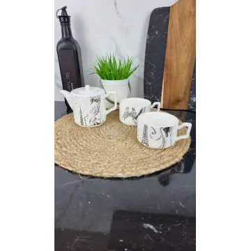 049-1 Набор фарфоровый 3-пр.: заварник 450 мл + 2 кружки по 240 мл «Paris» (цветная коробка)