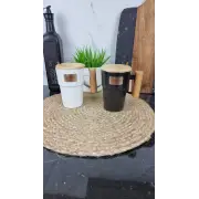 1581-5 Чашка фарфоровая 400 мл с крышкой