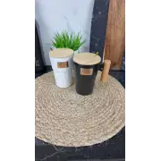 1581-5 Чашка фарфоровая 400 мл с крышкой