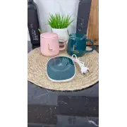 50693 Набор фарфоровых чашек 2-пр. 420 мл с крышкой и подогревательной подставкой (подарочная упаковка)