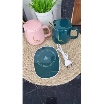 50693 Набор фарфоровых чашек 2-пр. 420 мл с крышкой и подогревательной подставкой (подарочная упаковка) 2