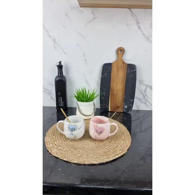 209 Набор фарфоровых чашек 2-пр. 350 мл (подарочная упаковка)