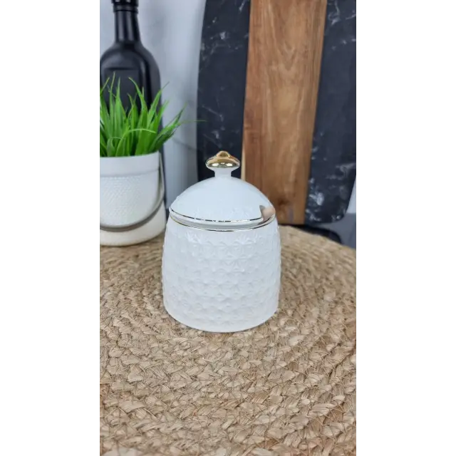 0310-A Банка для меду 380мл порцел. біла ᐉ 0310-A - - класная цена в ProPosud