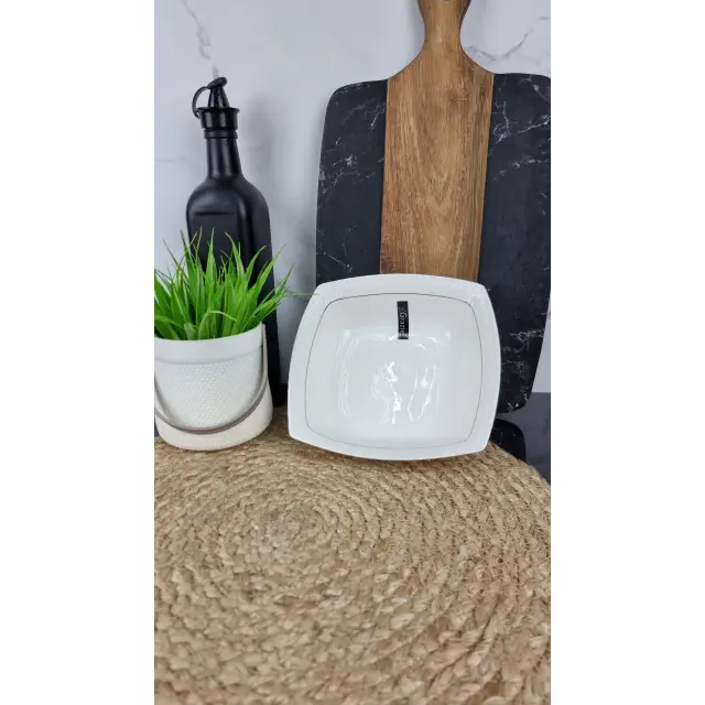 011617-A Салатник 7" квадрат порцел. білий ᐉ 011617-A - - класна ціна в ProPosud