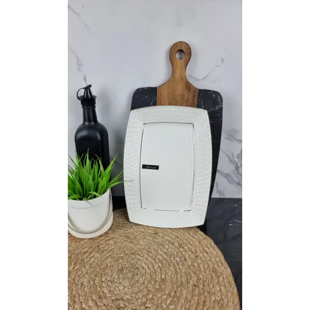 222728-A Тарілка мілка 11" порцел. прямокутна біла