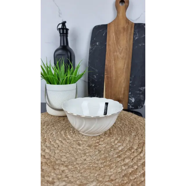 LTSL-B0115-A Салатник 5,75" порцел. білий Хвиля ᐉ LTSL-B0115-A - - класна ціна в ProPosud