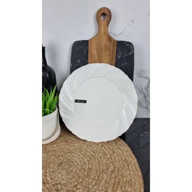 LTSL-P0126-A Тарілка мілка 10.25" порцел. кругла біла Хвиля ᐉ LTSL-P0126-A - - класна ціна в ProPosud