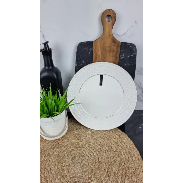 228826-A Тарілка мілка 10" порцел. кругла біла ᐉ 228826-A - - класна ціна в ProPosud