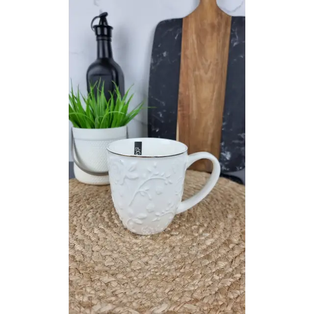 Pose Чашка 400мл порцел. білий Троянда ᐉ Pose - - класна ціна в ProPosud