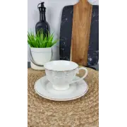 Pose Чашка кавова 250мл з блюдцем порцел. білий Троянда ᐉ Pose - - класна ціна в ProPosud