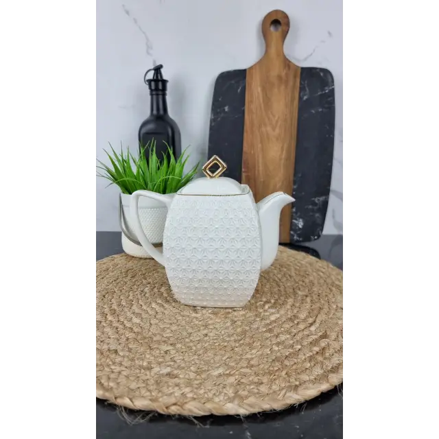 406618-A Заварник 900мл порцел. квадрат білий ᐉ 406618-A - - класная цена в ProPosud