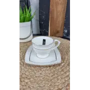 506707-A Кухоль 90мл з блюдцем круглий порцел. білий ᐉ 506707-A - - класна ціна в ProPosud