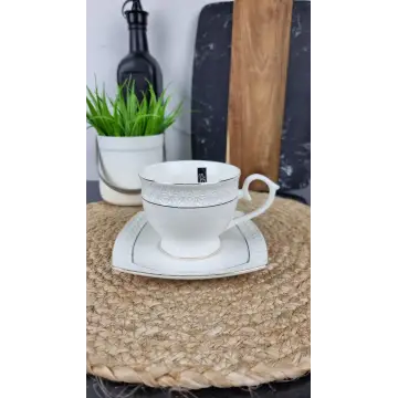 506710-A Кухоль 280мл з блюдцем порцел. білий ᐉ 506710-A - - класная цена в ProPosud