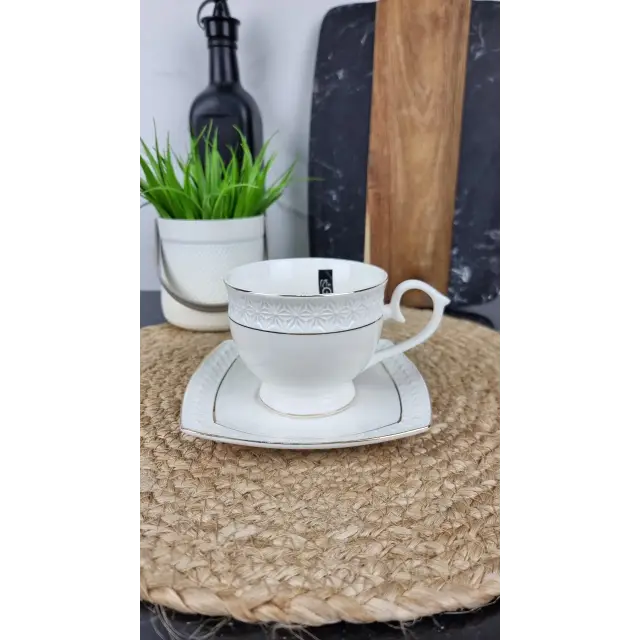 506710-A Кухоль 280мл з блюдцем порцел. білий ᐉ 506710-A - - класная цена в ProPosud